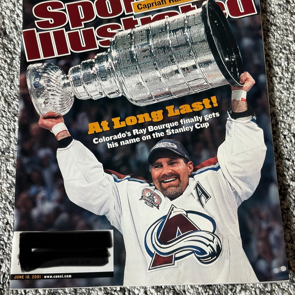 Colorado Avalanche Ray Bourque Sports Illustrated hockey Magazine